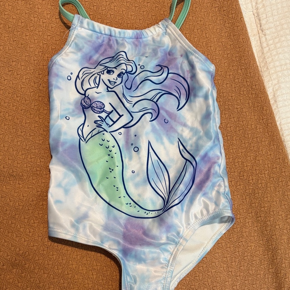 Disney Princess Ariel Print Swimsuit for Kids